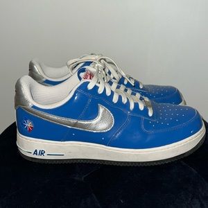 Rare Nike Air Force 1 NBA All Star Game Blue Basket Ball Sneaker Size 12